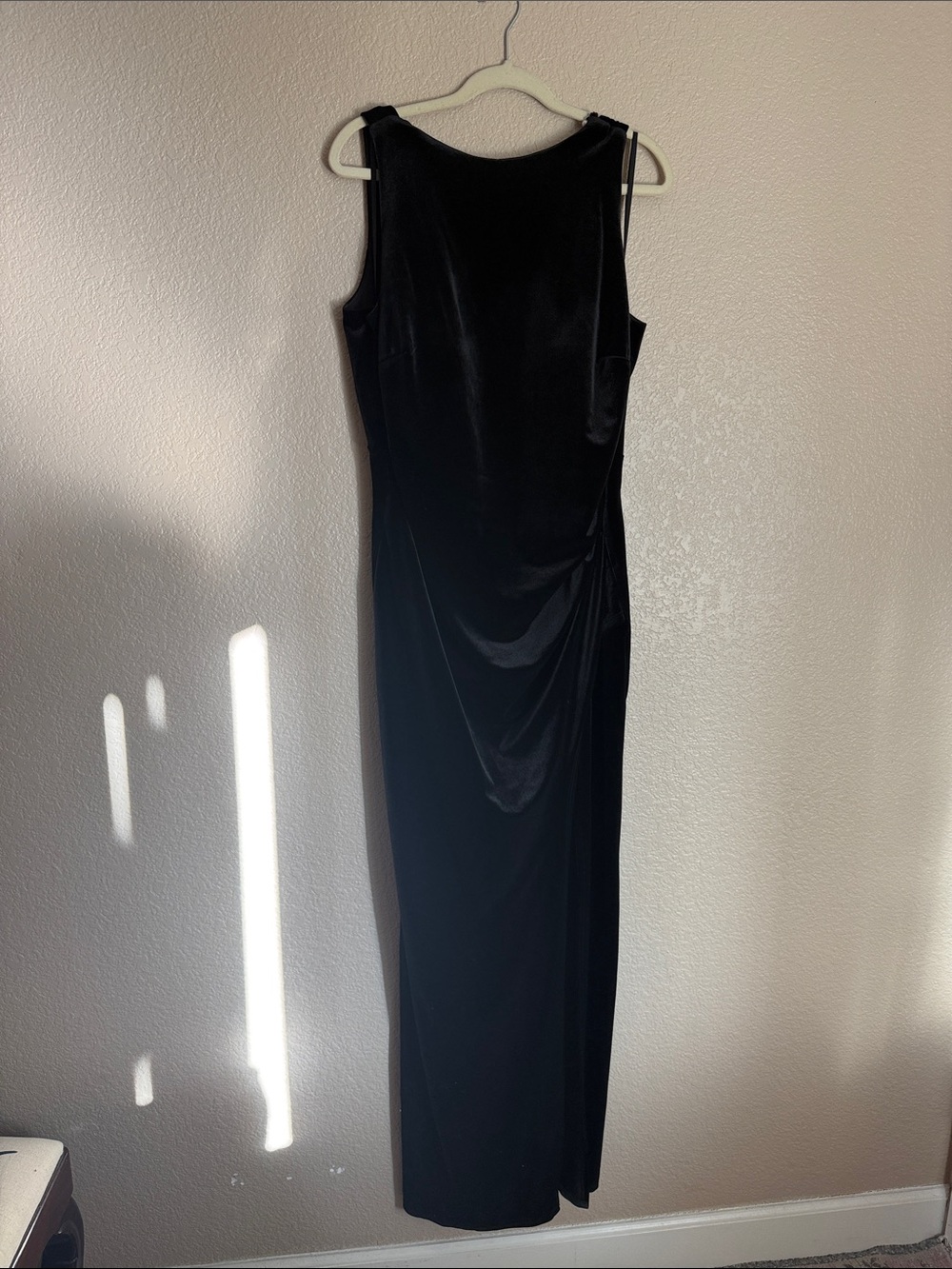 City Studio Black Velvet Maxi Dress